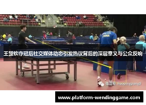王楚钦夺冠后社交媒体动态引发热议背后的深层意义与公众反响 王楚钦夺冠后社交媒体动态引发热议背后的深层意义与公众反响