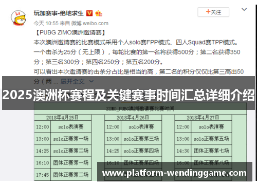 2025澳洲杯赛程及关键赛事时间汇总详细介绍